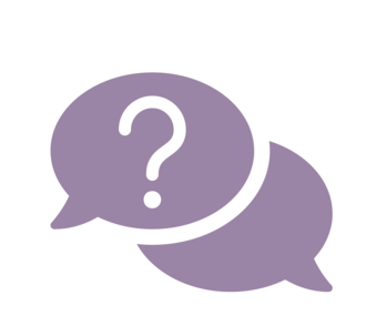 To lilla talebobler, hvoraf den ene indeholder et spørgsmålstegn.