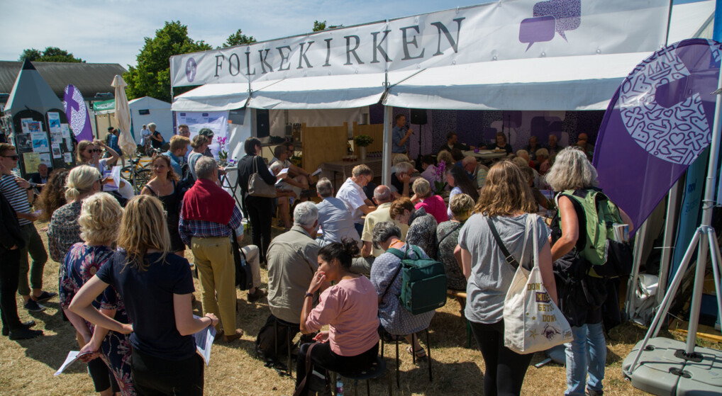 Billede af folkekirkens telt på Folkemødet